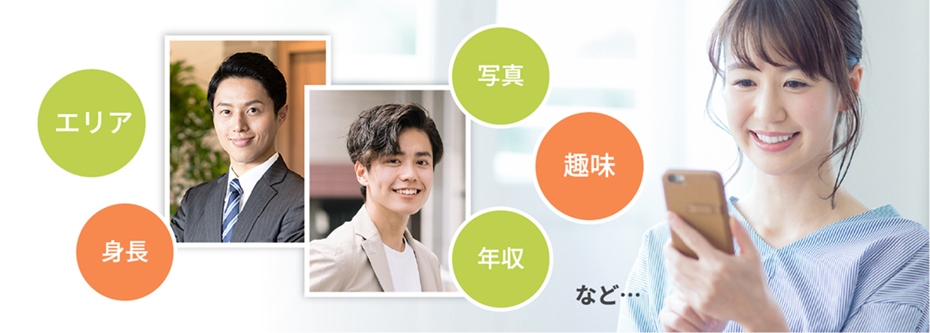 エリア、身長、写真、趣味、年収など・・・